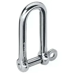 Long 8 Mm Shackle Silver One Size unisex