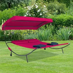 Doppelliege Gartenliege "Bindox" Rot