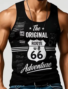 Retro 66 digital sports vest men's sports fitness running T-shirt summer fashion loose basketball suit quick drying men vest top - Aliexpress - FashionsVida
