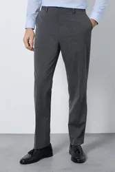 Men's Mid Grey Tailored Fit Essential Suit Trousers Size: 30S - Mid Grey - Size: 30S