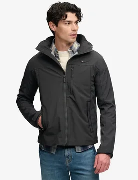 Superdry Men's Kapuzen-softshell-trekkerjacke Schwarz - Größe: L - 109.99 - FashionsVida