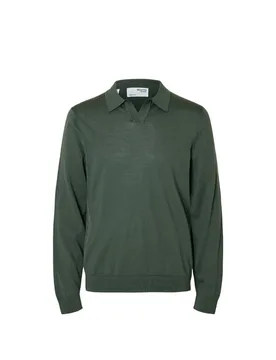 Pull polo en laine mérinos - Selected - FashionsVida