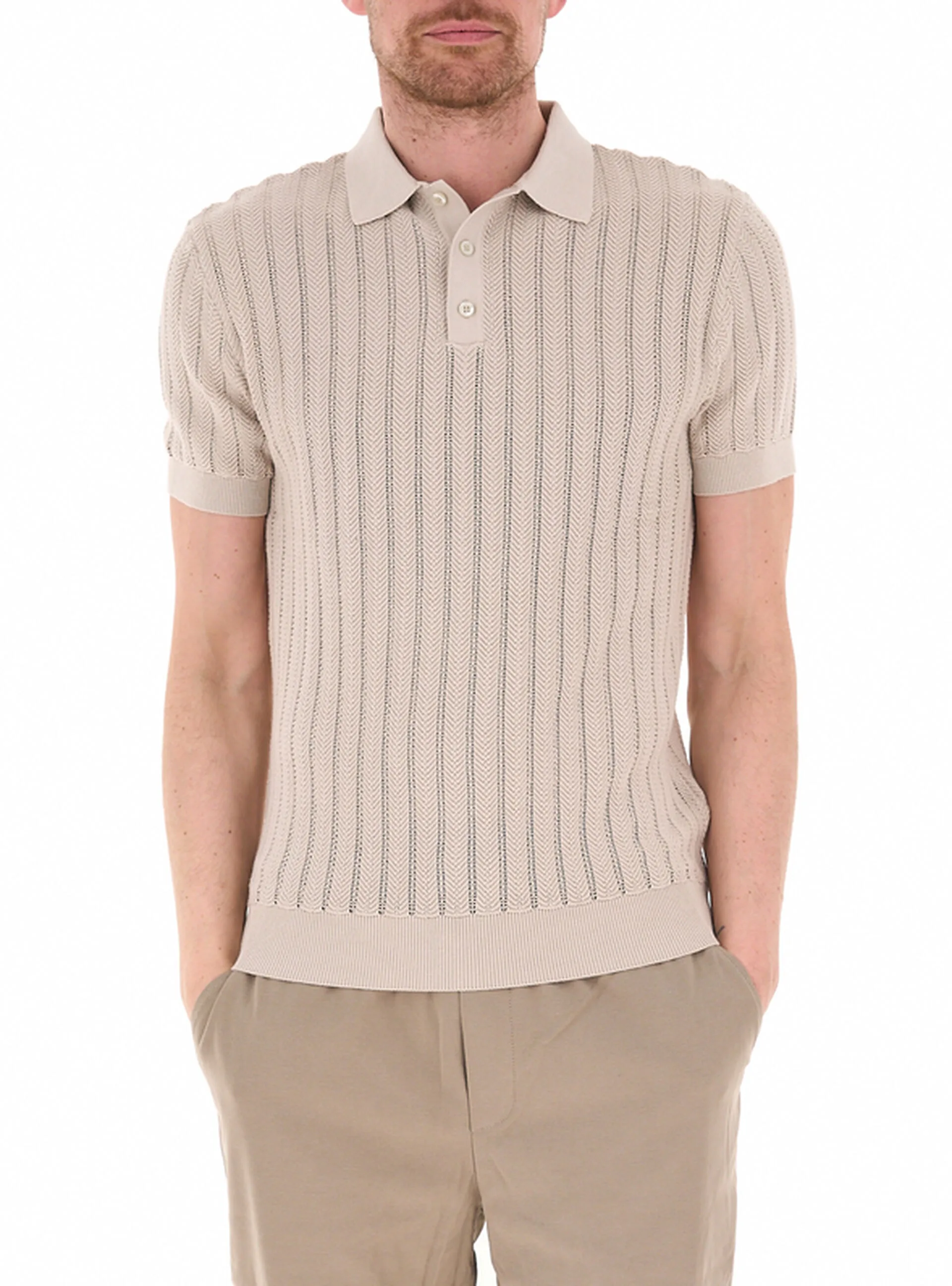 Guess Polo lavorata BEIGE L - Guess - FashionsVida