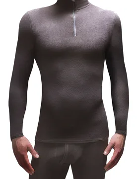 Pack Black Microfleece Base Layer Long Sleeved Top Men's Large - - Black - Size: Large - Heat Holders - FashionsVida