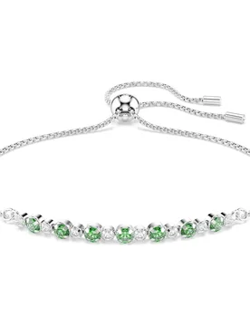 Braccialetto Matrix, Taglio Round, Verde, Placcato rodio OS - Swarovski - FashionsVida