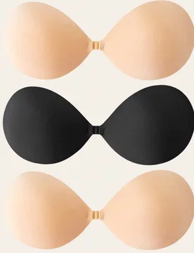 Pares de sujetadores invisibles de silicona sin tirantes con efecto push-up para mujer Elevación instantánea del busto, adecuados para vestidos de n - Shein - FashionsVida