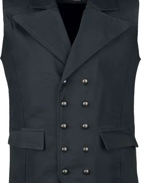 Gothic Weste - From Safety To Where - M bis 3XL - für Männer - Größe M - schwarz - Männer - male - Gothicana by EMP - FashionsVida