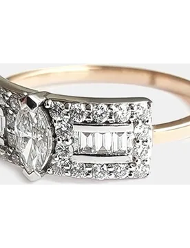 Anillo Second Wife Big de oro bicolor y diamantes - Sansoeurs - FashionsVida