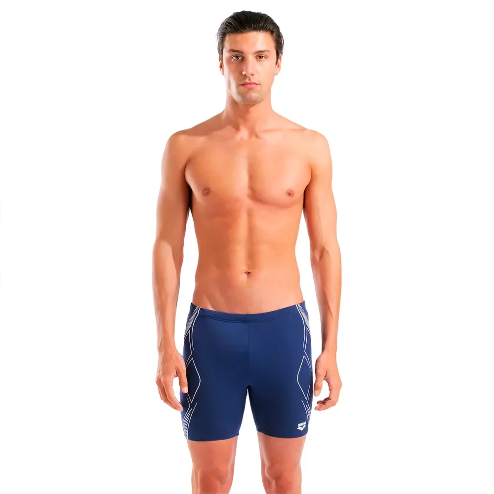 Graphic Swim Mid Jammer Navy / White FR 80 Men - Arena - FashionsVida