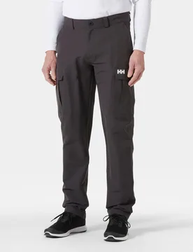 Men's HH Quick-Dry Softshell Cargo Trousers Black 34 - Ebony Black - Male - Helly Hansen - FashionsVida