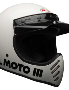 Casco Moto Integrale Custom MOTO-3 CLASSIC Bianco taglia M - Bell - FashionsVida