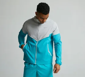 Mens Run Repel Uv Windrunner - Green - Size X-Large