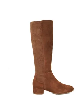 Women's Wide Fit 'Tayla' Suede Knee High Boots in Brown Size: 4 - Brown - Size: 4 - Dune london - FashionsVida
