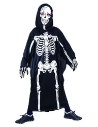 Halloween-Skelett Kinderkostüm Tod schwarz-weiss