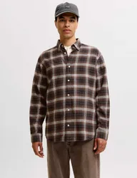 Pure Cotton Checked Shirt Black Mix male