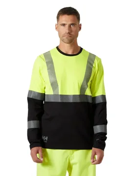 T-shirt à Manches Longues Fyre Yellow 2XL - Helly Hansen - FashionsVida
