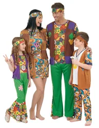 Hippie-Kostüm Set für Familien