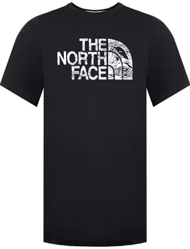Woodcut Dome Mens Black T-Shirt Cotton - Size X-Large - The North Face - FashionsVida