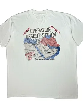 Vintage 1990 Operation Desert Storm T-Shirt 100% Cotton O-Neck Short Sleeve Summer Casual Mens T-shirt Streetwear - Aliexpress - FashionsVida