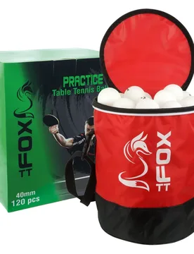 Practice Table Tennis Balls And Bag Red / White 120 Balls - Fox Tt - FashionsVida