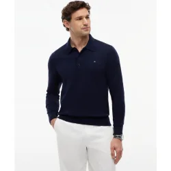 Jersey de caballero tipo polo liso