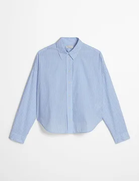 Blusa de mujer de rayas suelta de algodón chambray - MARC O'POLO - FashionsVida