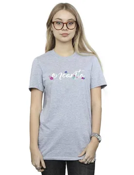 Women's Encanto Logo Cotton Boyfriend T-Shirt in Grey Size: Medium - Grey - Size: M - Disney - FashionsVida