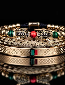 Luxury Handmade Braiding Pave CZ Double Leopard Head Enamel Green Red Bracelet Stainless Steel Men Jewelry pulseras mujer - Aliexpress - FashionsVida