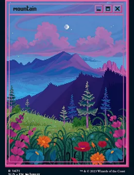 Mountain (Foil) (Secret Lair - PixelLands_v02.jpg) Secret Lair Drops - Magic: The Gathering - FashionsVida