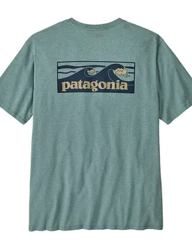 Men's Boardshort Logo Pocket Responsibili-Tee - Blue Sage - Patagonia - FashionsVida