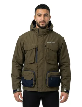 Strider Zip Off Jacket Olive L Men - Kinetic - FashionsVida