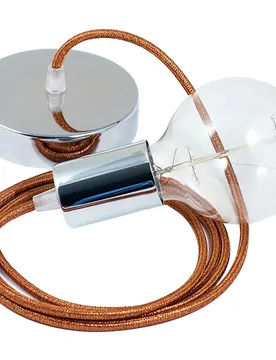 Cables Suspension Luminaire Rl22 2 M Diy Glittering Copper / Chrome Plated One Size - Creative - FashionsVida