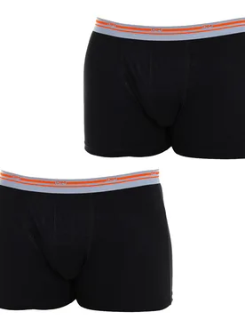 Womens Pack-2 Boxers Cotton Stretch - Black - Size X-Large - Dim - FashionsVida