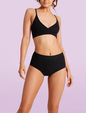 Pack Black Period Full Briefs Ladies 16-18 Ladies - - Black - Size: UK 16-18 - Love Luna - FashionsVida