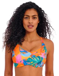 Womens Aloha Coast Bralette Bikini Top - Multicolour Polyamide - Size 34d