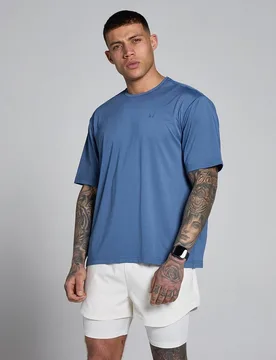 Camiseta oversize de malla Hybrid para hombre de MP - pizarra - XS - MyProtein - FashionsVida