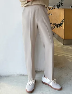Pantalones de vestir casuales y versátiles para hombres, unicolor, para el otoño S - Shein - FashionsVida