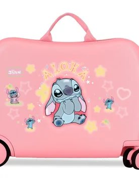 Maleta infantil 2 ruedas multidireccionales 50 cm stitch you&me abs rígida con capacidad de 34l - Disney - FashionsVida