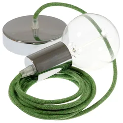 Cables Suspension Luminaire Rx08 1 M Green / Chrome Plated One Size
