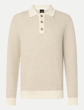 Pullover Vennios mit Polokragen Beige 3XL - Joop! - FashionsVida