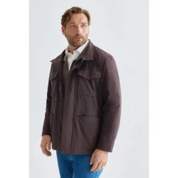 Parka multibolsillos de hombre en tejido técnico tallas grandes