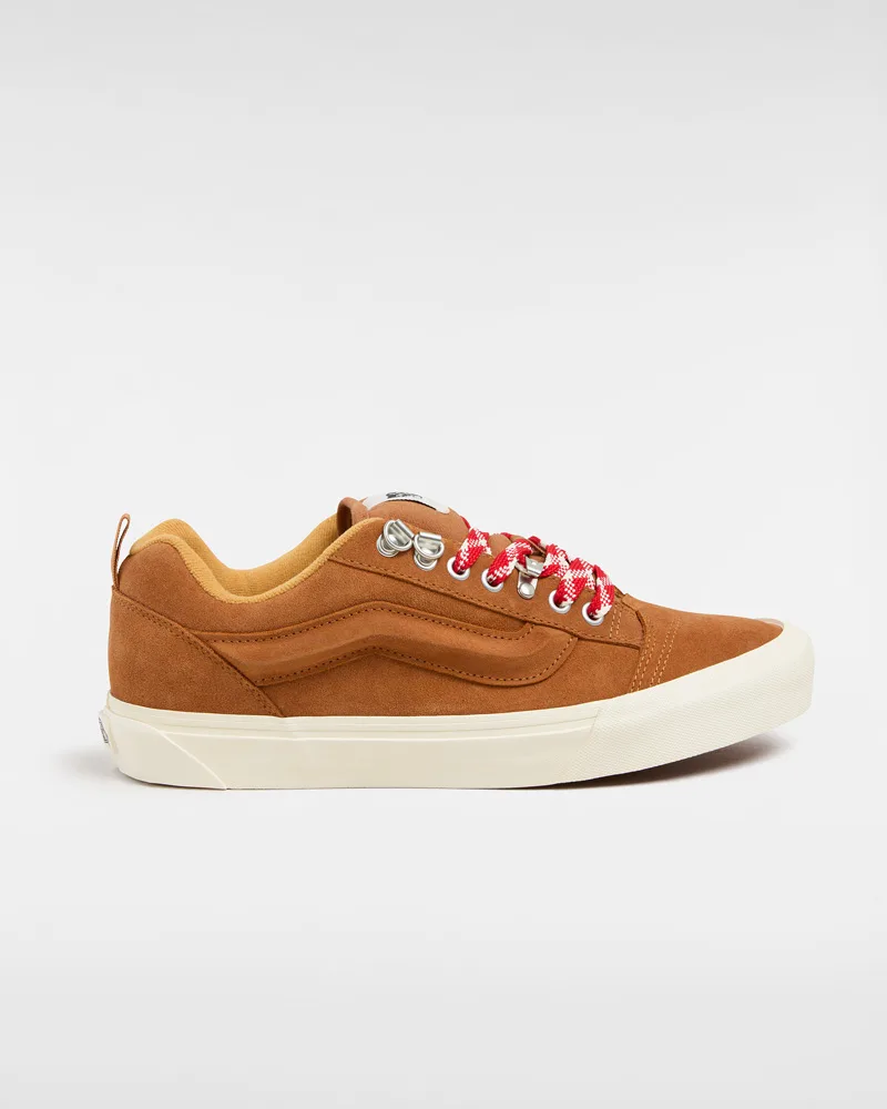 Unisex Knu Skool Sneakers - Brown Leather - Size Uk 4.5 - Vans - FashionsVida