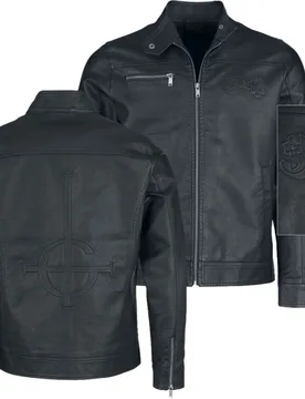 Kunstlederjacke - EMP Signature Collection - M bis 3XL - für Männer - Größe XXL - schwarz - EMP exklusives Merchandise! - Männer - male - GHOST - FashionsVida