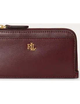 Tarjetero de piel con cremallera - Lauren Ralph Lauren - FashionsVida