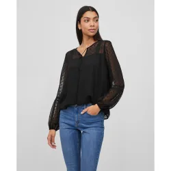 Vila - Blusa de mujer con plumeti