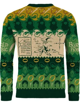 Pull De Noël Lord Of The Rings The Shire Green / Brown M unisex - Aaa Merchandise - FashionsVida