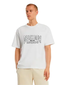 T-shirt à Manches Courtes Deathrow Records Logo White 2XL - Merchcode - FashionsVida