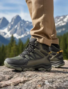 Snowdon Mens Vegan Waterproof Hiking Boots - Northwest territory - FashionsVida