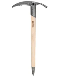 Piolet classique de randonnée glaciaire - Monte Bianco Gold en Bois - Taille 65 cm - Beige