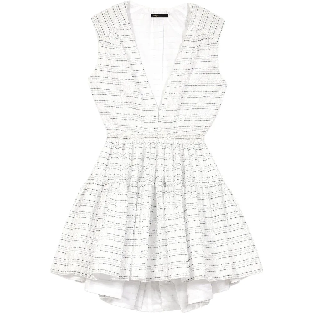 Vestido corto gofrado con espalda abierta - Maje - FashionsVida